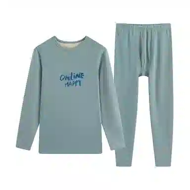 贴身领域 青少年内衣羊绒蚕丝德绒秋衣秋裤打底秋线衣线裤冬季保暖套装 男款