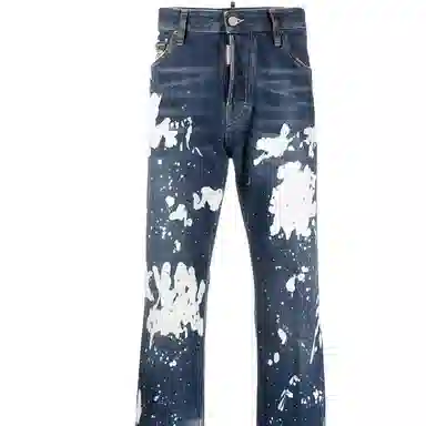 DSQUARED2 FW22 High Waist Straight Jeans Blue