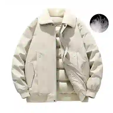 The Simpsons Logo Embroidered Sherpa Collar Down Jacket