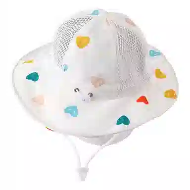 山一丸 婴儿薄款大帽遮阳网眼 棉涤 渔夫帽 儿童款