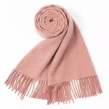 上海故事 秋冬加厚保暖 防寒外出个性缎纹双面拼色 绵羊毛 绒线围巾 女款