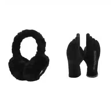 匹克 秋冬季保暖套装户外出行防寒加厚加绒可触屏 聚酯纤维/氨纶 绒线手套 男女同款情侣款