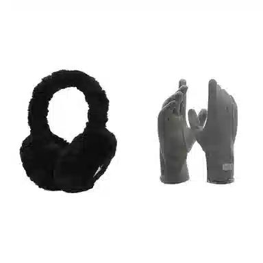 匹克 秋冬季保暖套装户外出行防寒加厚加绒可触屏 聚酯纤维/氨纶 绒线手套 男女同款情侣款