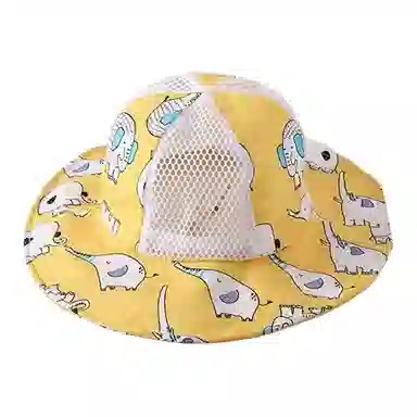 山一丸 婴儿薄款大帽遮阳网眼 棉涤 渔夫帽 儿童款