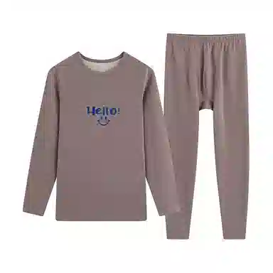 贴身领域 青少年内衣羊绒蚕丝德绒秋衣秋裤打底秋线衣线裤冬季保暖套装 男款