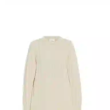 COACH FW22 Solid Cable Knit Dress Beige