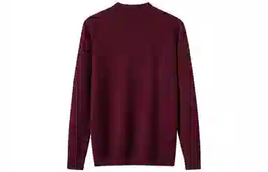 恒源祥 厚款半高领纯色针织毛衣 男款