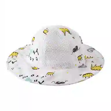 山一丸 婴儿薄款大帽遮阳网眼 棉涤 渔夫帽 儿童款