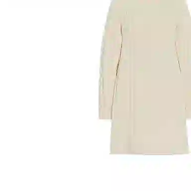 COACH FW22 Solid Cable Knit Dress Beige