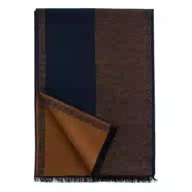 上海故事 敦和风雅 柔软舒适结构紧密 毛边流苏设计 绒线围巾 男款