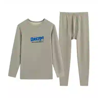 贴身领域 青少年内衣羊绒蚕丝德绒秋衣秋裤打底秋线衣线裤冬季保暖套装 男款