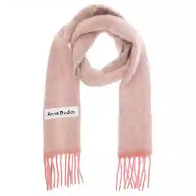 Acne Studios Logo Scarf Pink