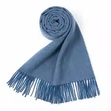 上海故事 秋冬加厚保暖 防寒外出个性缎纹双面拼色 绵羊毛 绒线围巾 女款