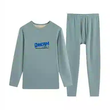 贴身领域 青少年内衣羊绒蚕丝德绒秋衣秋裤打底秋线衣线裤冬季保暖套装 男款