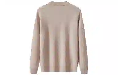 恒源祥 纯羊毛加厚半高领针织长袖毛衣 男款