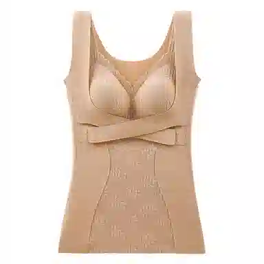 欧迪芬 纯色舒适打底发热升温塑身显瘦亲肤可外穿无袖保暖上装 女款