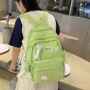 垣途者 日系可爱少女书包初高中大学生学院风背包 尼龙 双肩包 女款 粉色白色黑色紫色黄色绿色