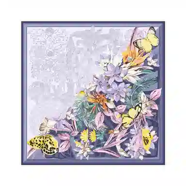 故宫联名 上海故事 芬华双面印花真丝温润透气润肤 丝巾 女款