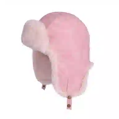 啄木鸟 冬季保暖东北加绒加厚防风防寒护耳 聚酯纤维 雷锋帽 男女同款情侣款 粉色