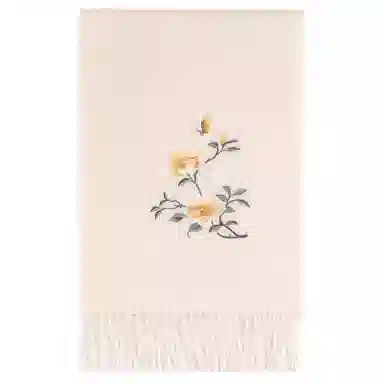 上海故事 秋冬福来系列绵羊毛加厚刺绣工艺流苏设计细腻柔软保暖礼盒包装 绒线围巾 女款