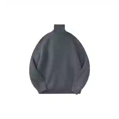 我是大卫 拉链立领美式休闲运动针织衫 男女同款