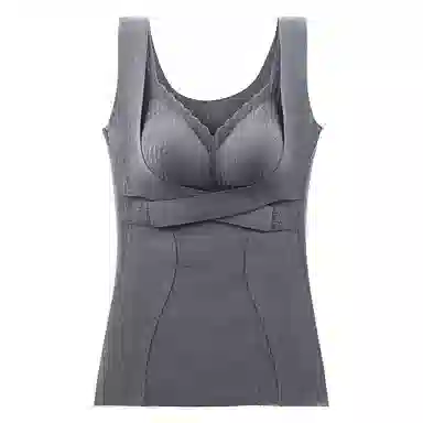 欧迪芬 纯色舒适打底发热升温塑身显瘦亲肤可外穿无袖保暖上装 女款