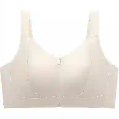 润微 大胸显小前拉链易穿脱塑胸无钢圈无痕运动防震文胸 女款 组合装