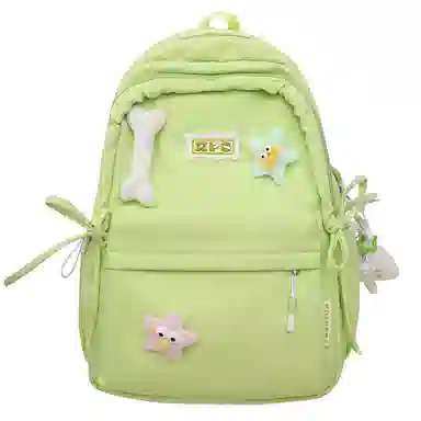 垣途者 日系可爱少女书包初高中大学生学院风背包 尼龙 双肩包 女款 粉色白色黑色紫色黄色绿色