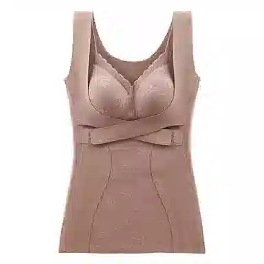 欧迪芬 暖宫舒适性感蕾丝免穿发热升温塑身显瘦亲肤保暖上装 女款