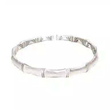 阡陌 磨砂竹节开口镯 新中式国风竹节镯 气质优雅文艺 事业学业节节高升#好运 男友女友节日礼盒 合金 手镯 男女同款情侣款