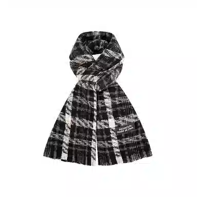 浪莎 日落晚风 复古格子围巾秋冬季复古加厚保暖氛围感格纹针织围脖披肩 男女同款情侣款 礼盒装 绒线围巾 男女同款情侣款