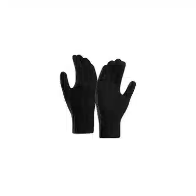 梦特娇 秋冬纯色绞花毛线加厚保暖触屏五指 腈纶 绒线手套 男款