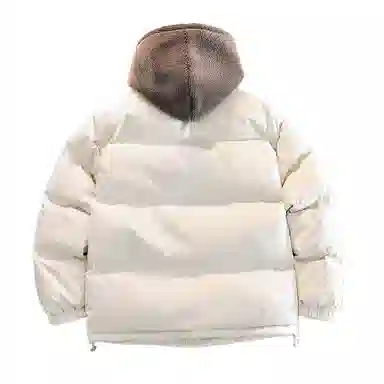 玉儿恋 加绒加厚连帽宽松休闲面包服棉服 男款