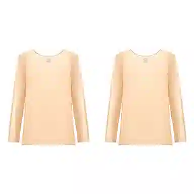 欧迪芬 蓄热高弹贴身肌底衣锁温透气无痕隐形打底长袖保暖上装 女款