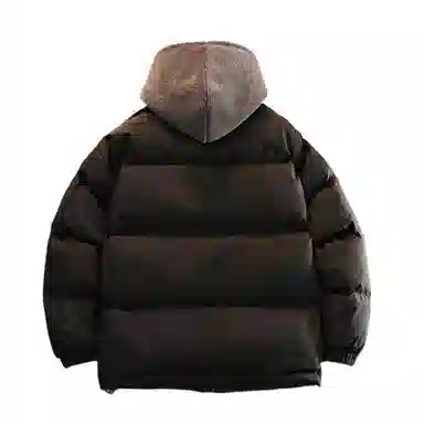 玉儿恋 加绒加厚连帽宽松休闲面包服棉服 男款