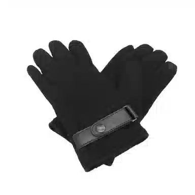 梦特娇 户外运动骑行保暖触屏 涤纶 绒线手套 男款