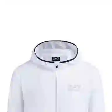 Emporio Armani Logo Zip Jacket White