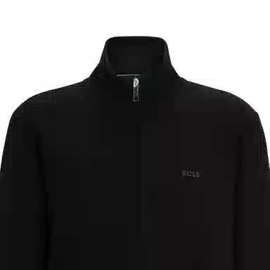 HUGO BOSS Stretch-Cotton Zip-Up Sweatshirt With Logo Print