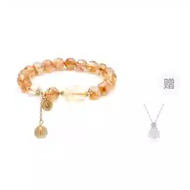 金瑞邦 【赠线香】招财 貔貅 黄晶石 简单百搭 显白精致 小众设计 高级感 平步青云 步步高升 精准桃花好运 水晶 手串 女款