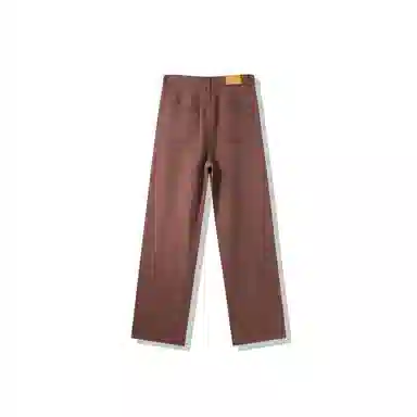 我是大卫 美式高街复古水洗直筒潮牌百搭纯色流行牛仔裤 男女同款