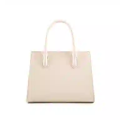 维尼奥 大气国风百合花刺绣小众大容量优雅妈妈 合成革 手提包单肩斜挎包 女款 米白色/杏色