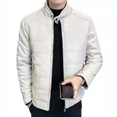 厚款加绒防风保暖纯色割圈绒长袖休闲基础皮棉衣皮衣 男女同款