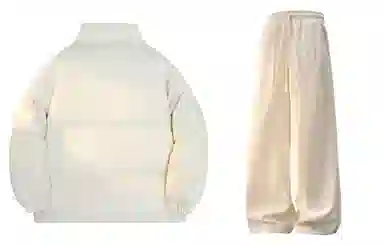 大卫贝肯 美式简约基础款立领宽松面包棉服宽松百搭灯芯绒长裤休闲运动套装 男女同款