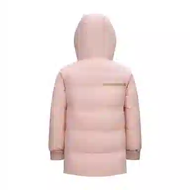 鸭鸭 纯色连帽保暖加厚中长款休闲羽绒服 女款