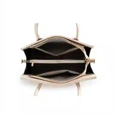 维尼奥 大气国风百合花刺绣小众大容量优雅妈妈 合成革 手提包单肩斜挎包 女款 米白色/杏色