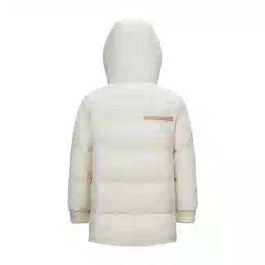 鸭鸭 纯色连帽保暖加厚中长款休闲羽绒服 女款