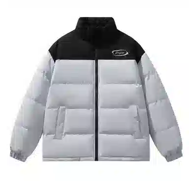 三体 水滴系列 撞色拼接美式复古立领开衫百搭保暖加厚登山服防风防水防寒柔软舒适潮牌户外机能风面包服长袖棉服 男女同款