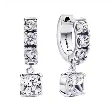 Pandora PAVÉ Silver Earrings
