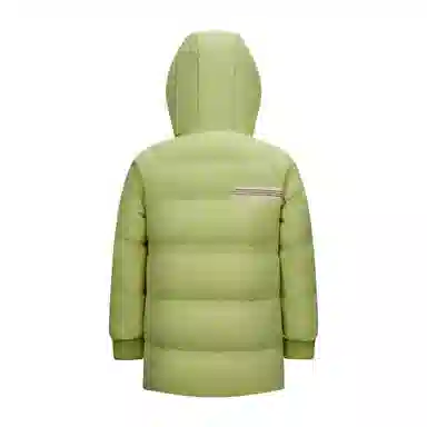 鸭鸭 纯色连帽保暖加厚中长款休闲羽绒服 女款