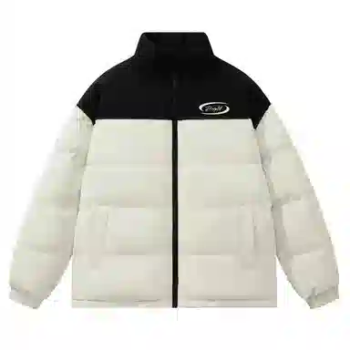 三体 水滴系列 撞色拼接美式复古立领开衫百搭保暖加厚登山服防风防水防寒柔软舒适潮牌户外机能风面包服长袖棉服 男女同款